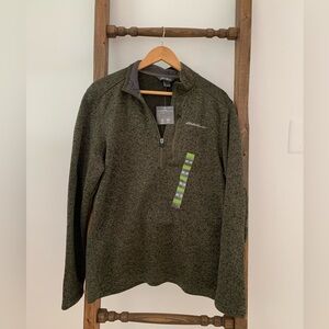 Eddie Bauer mens Medium zipper fleece NWT